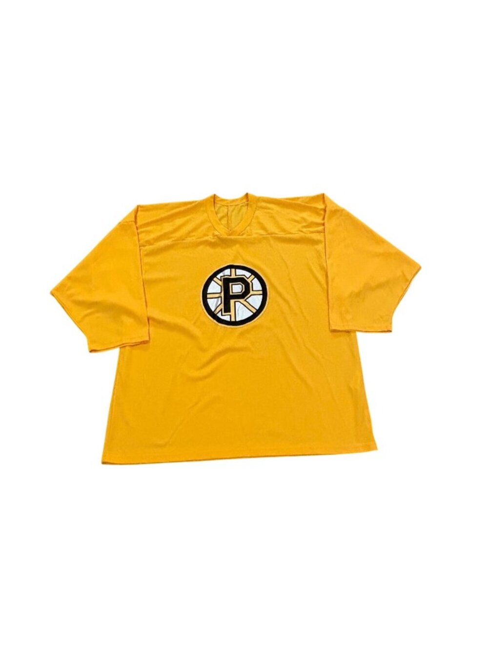 Vintage CCM Providence Bruins AHL Hockey Practice Jersey Yellow Men's XL